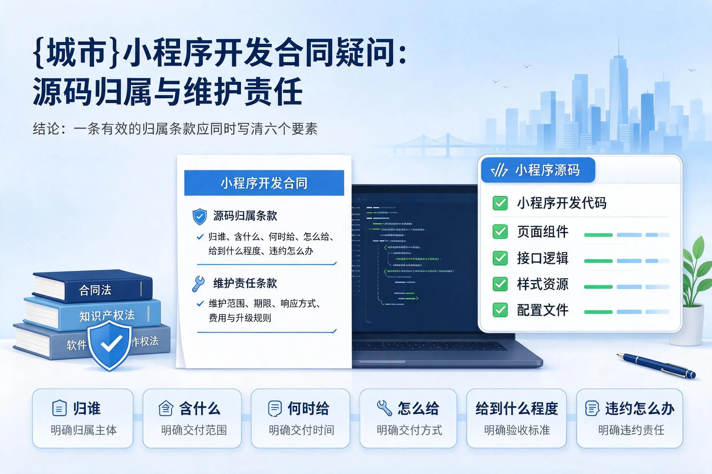 海东小程序开发合同疑问:源码归属与维护责任