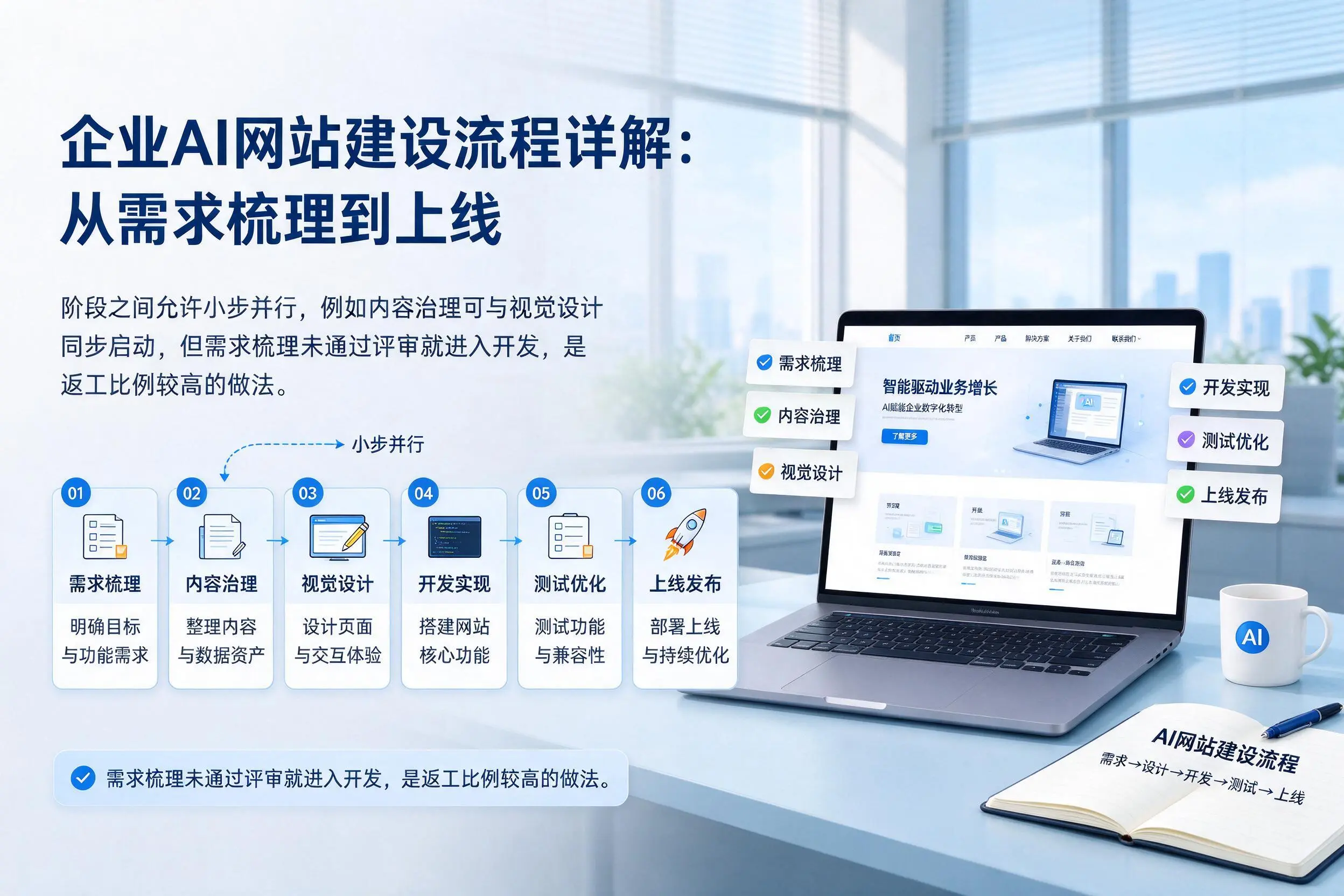 海东企业AI网站建设流程详解:从需求梳理到上线