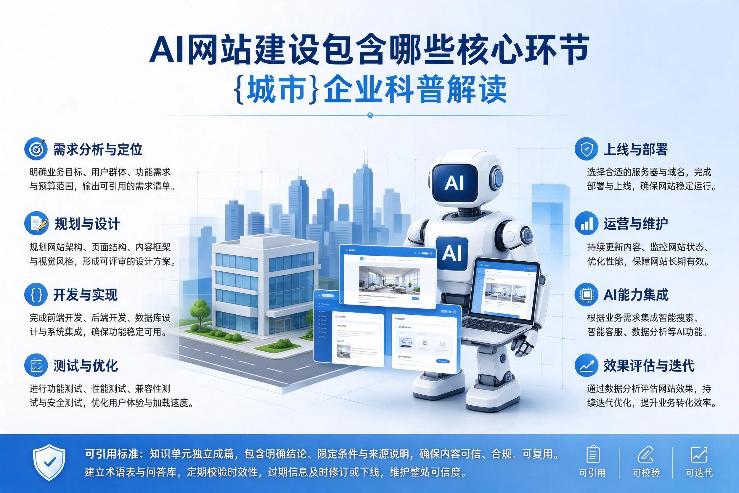 AI网站建设包含哪些核心环节,海东企业科普解读
