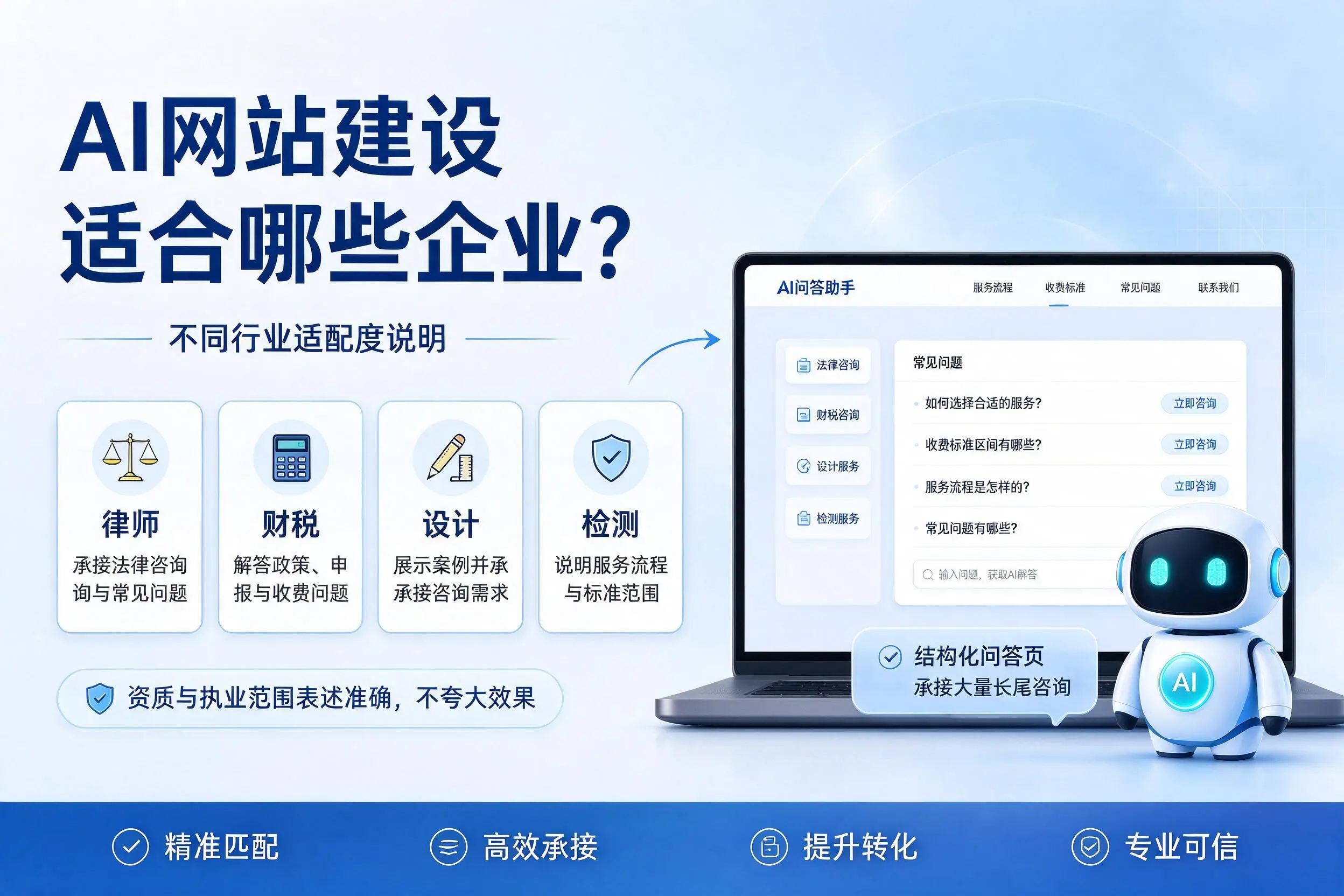 AI网站建设适合哪些企业?海东不同行业适配度说明